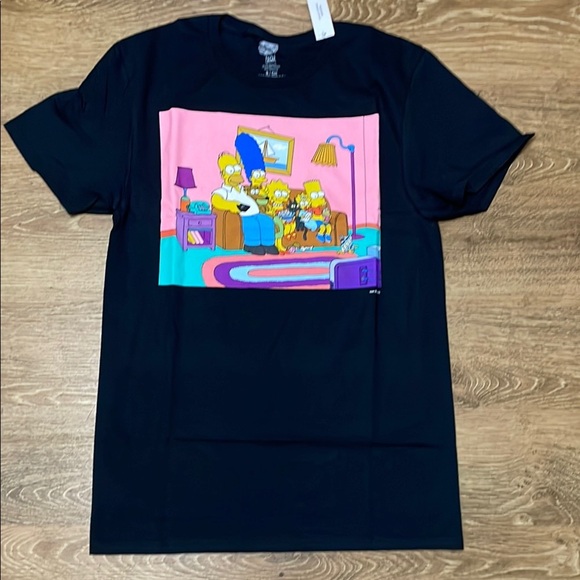 Simpsons Black Shirt Men’s Size Small - Picture 1 of 4
